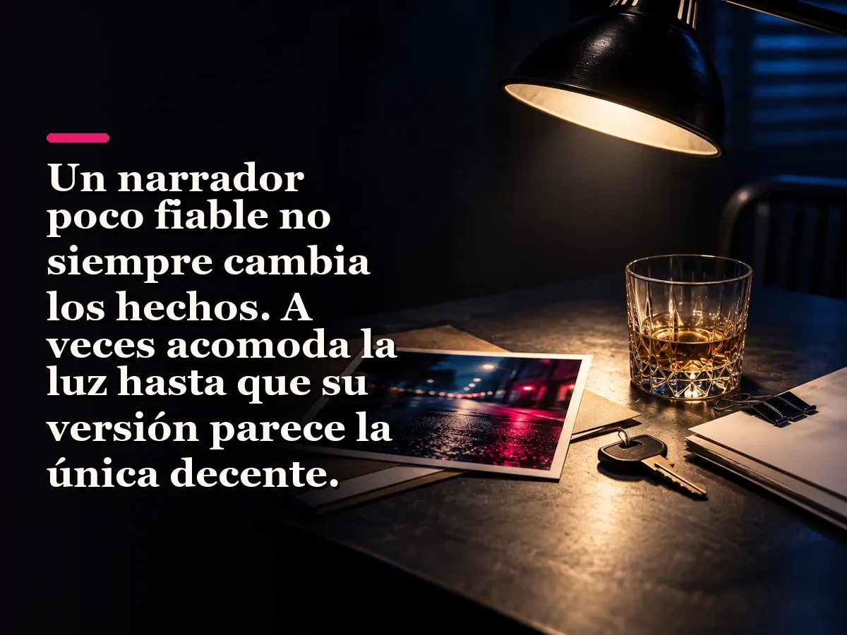 Yenny Astrid Londoño en una imagen editorial sobre Narradores poco fiables: libros donde creerle al protagonista es tu primer error.