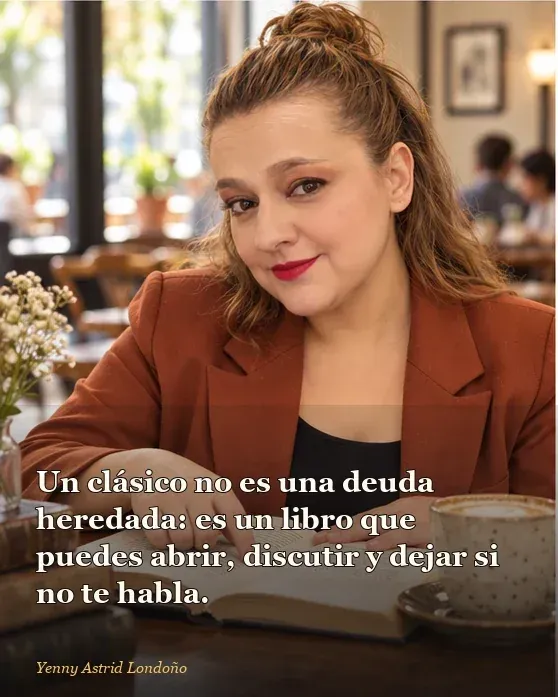 Imagen del artículo «Clásicos fáciles para empezar: siete libros sin examen de admisión», escrito por Yenny Astrid Londoño. Yenny deja a un lado una lista de clásicos pendientes y abre el libro que sí le dio curiosidad.