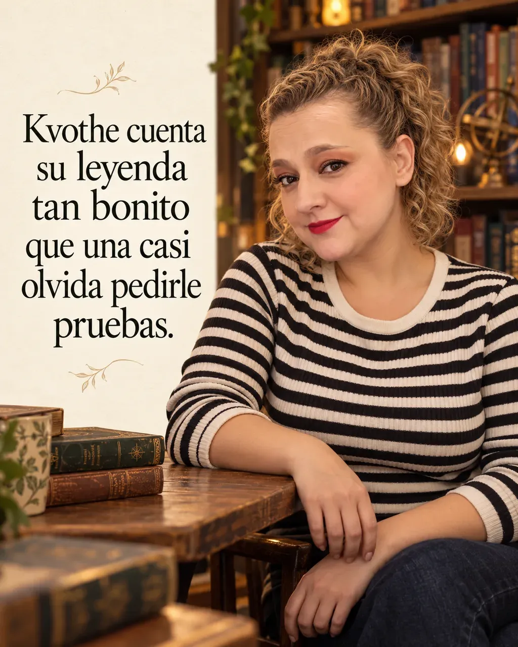 Imagen de la reseña del libro «El nombre del viento», escrita por Yenny Astrid Londoño. Ilustración de El nombre del viento, de Patrick Rothfuss, con un texto superpuesto: «Kvothe cuenta su leyenda tan bonito que una casi olvida pedirle pruebas».