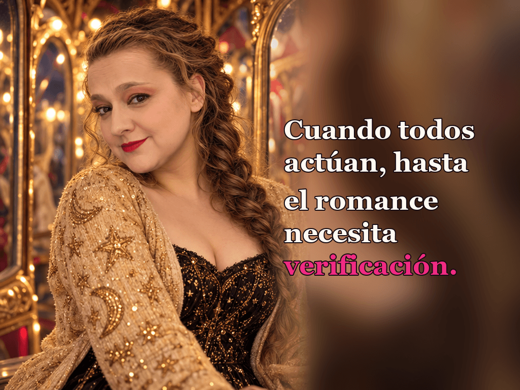 Imagen de la reseña del libro «Caraval», escrita por Yenny Astrid Londoño. Ilustración de Caraval, de Stephanie Garber, con un texto superpuesto: «Cuando todos actúan, hasta el romance necesita verificación».