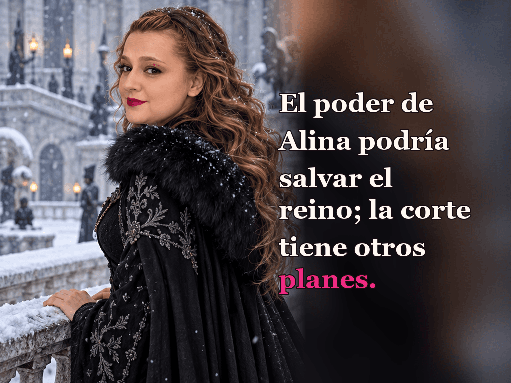 Imagen de la reseña del libro «Sombra y hueso», escrita por Yenny Astrid Londoño. Ilustración de Sombra y hueso, de Leigh Bardugo, con un texto superpuesto: «El poder de Alina podría salvar el reino; la corte tiene otros planes».