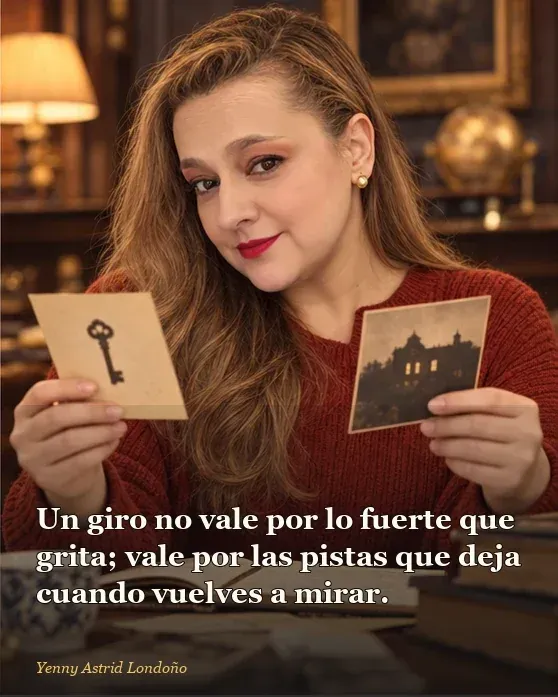 Imagen del artículo «Mejores libros de misterio que no puedes soltar: ocho casos para leer con sospecha», escrito por Yenny Astrid Londoño. Yenny sigue una pista marcada en una carpeta mientras compara las notas de dos sospechosos.
