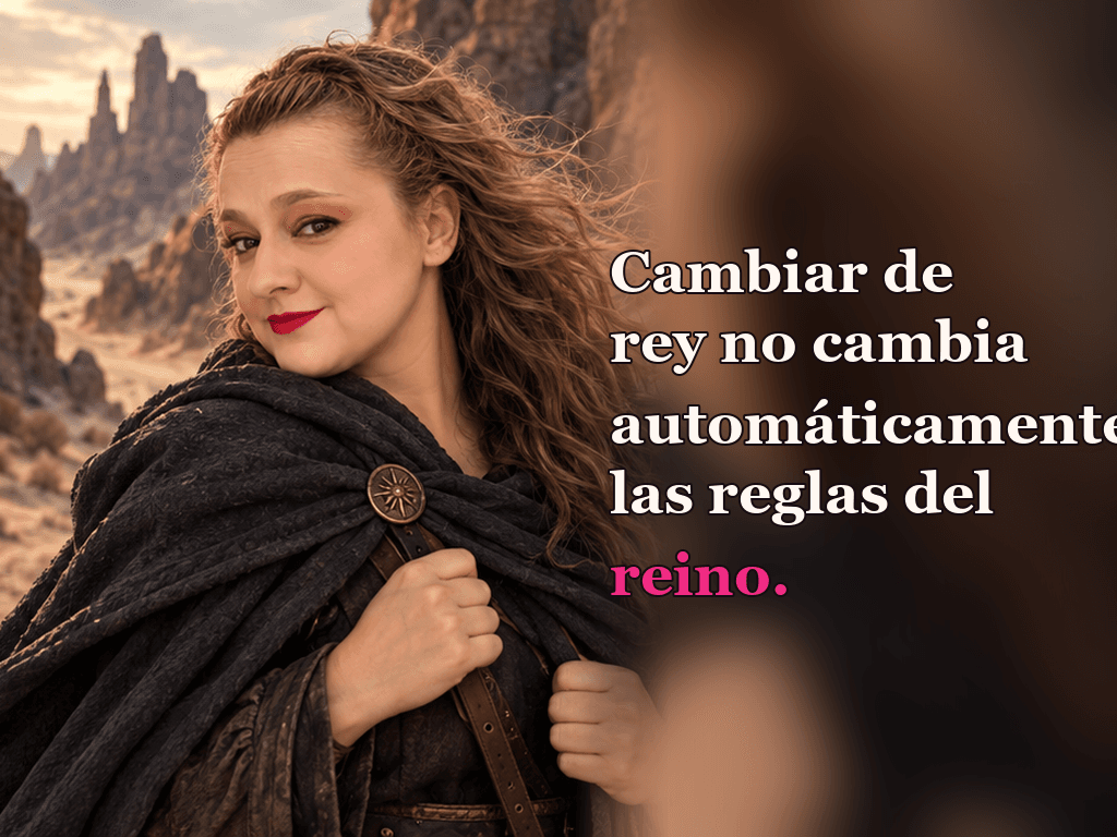 Imagen de la reseña del libro «Reckless», escrita por Yenny Astrid Londoño. Ilustración de Reckless, de Lauren Roberts, con un texto superpuesto: «Cambiar de rey no cambia automáticamente las reglas del reino».