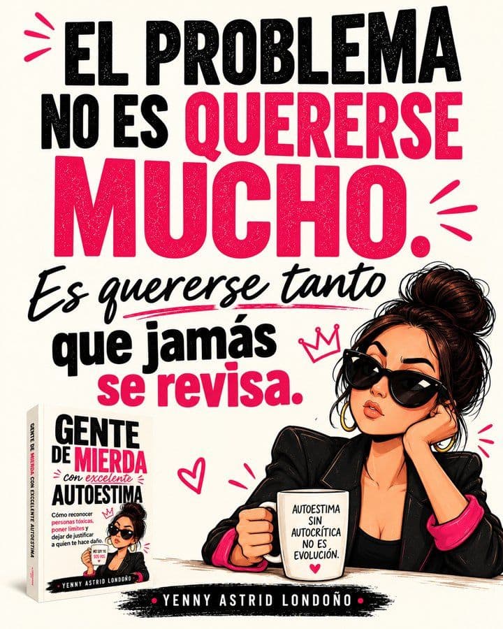 Image from “Self-Esteem Without an Audit: Loving Yourself Without Ever Checking Yourself,” written by Yenny Astrid Londoño. Text reads: ‘The problem is not loving yourself too much. It is loving yourself so much you never check yourself’