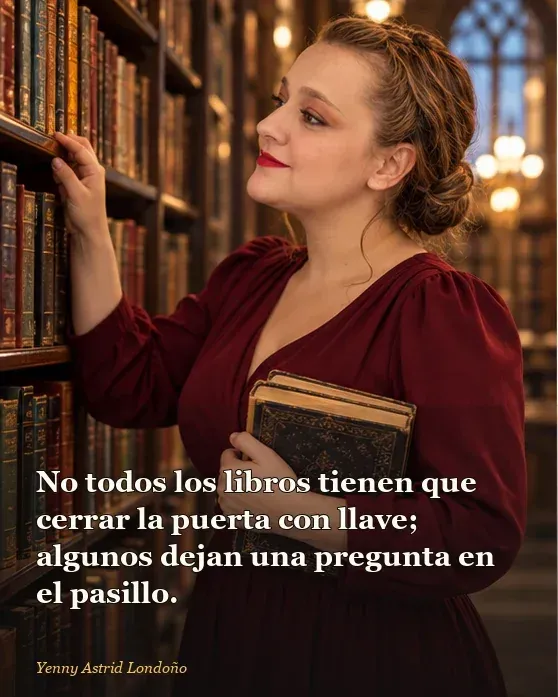 Imagen del artículo «Libros con finales que te dejan pensando días después: siete formas de quedarse contigo», escrito por Yenny Astrid Londoño. Yenny escribe en un cuaderno qué pregunta le dejó cada libro sin marcar el desenlace.