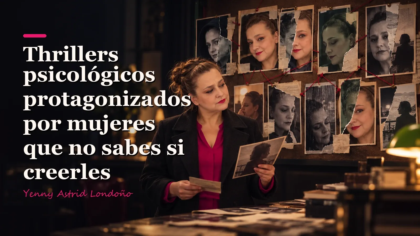 Yenny Astrid Londoño en una imagen editorial sobre Thrillers psicológicos protagonizados por mujeres que no sabes si creerles.