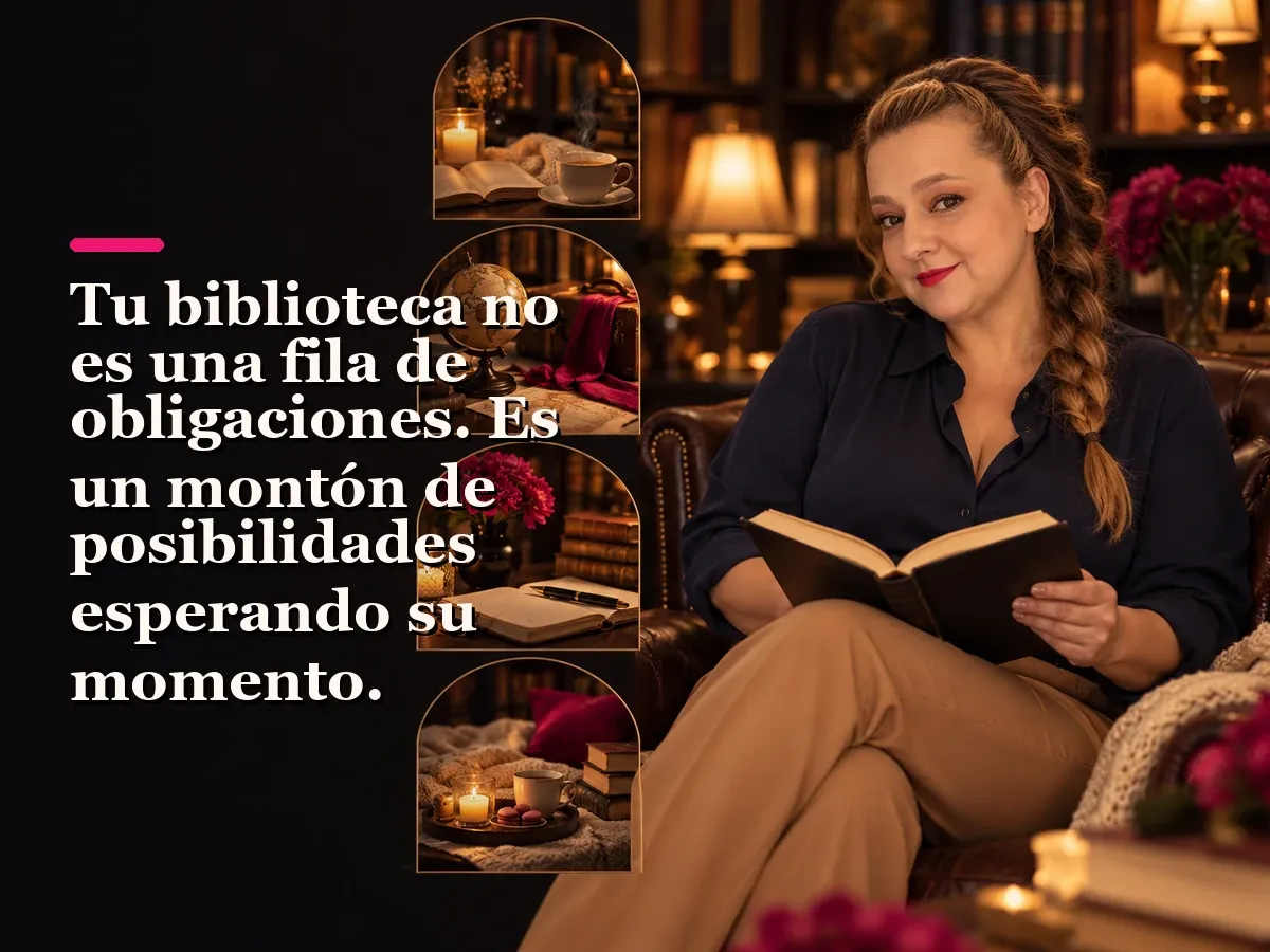 Yenny Astrid Londoño en una imagen editorial sobre Cómo elegir qué libro leer según tu estado de ánimo.