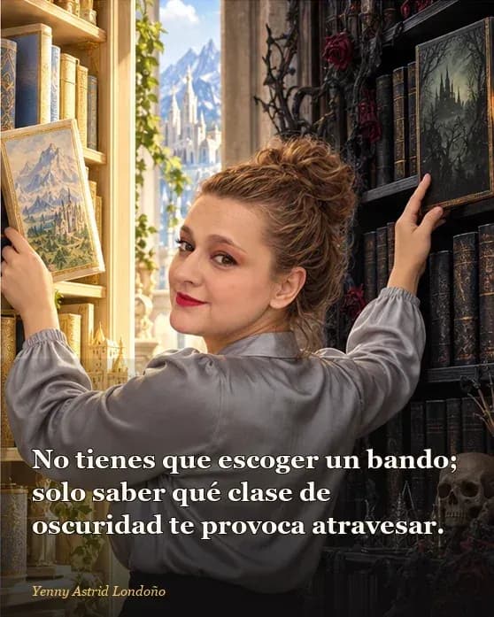 Imagen del artículo «Fantasía épica vs. fantasía oscura: no, no se distinguen por cuánta sangre hay», escrito por Yenny Astrid Londoño. Yenny compara las notas de dos novelas fantásticas y elige según el tono que le provoca leer.
