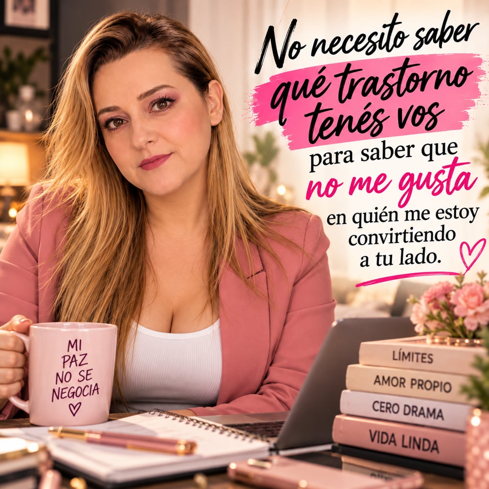 No necesito saber qué trastorno tenés vos para saber que no me gusta en quién me estoy convirtiendo a tu lado.