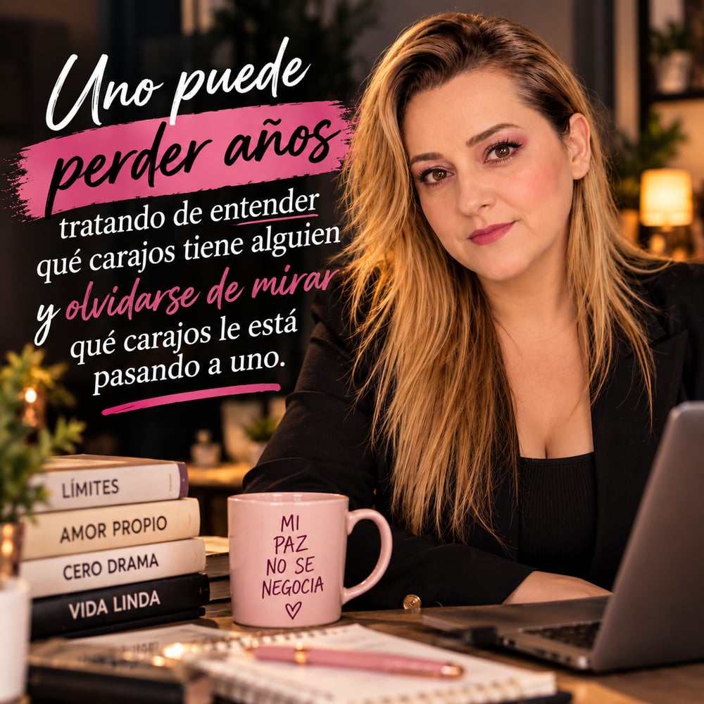 Uno puede perder años tratando de entender qué carajos tiene alguien y olvidarse de mirar qué carajos le está pasando a uno.